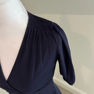 Navy blue size medium Boden wrap shirt short sleeve top